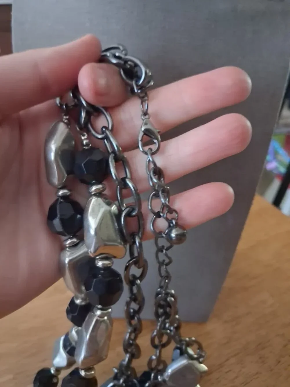 Multistrand beaded statement necklace